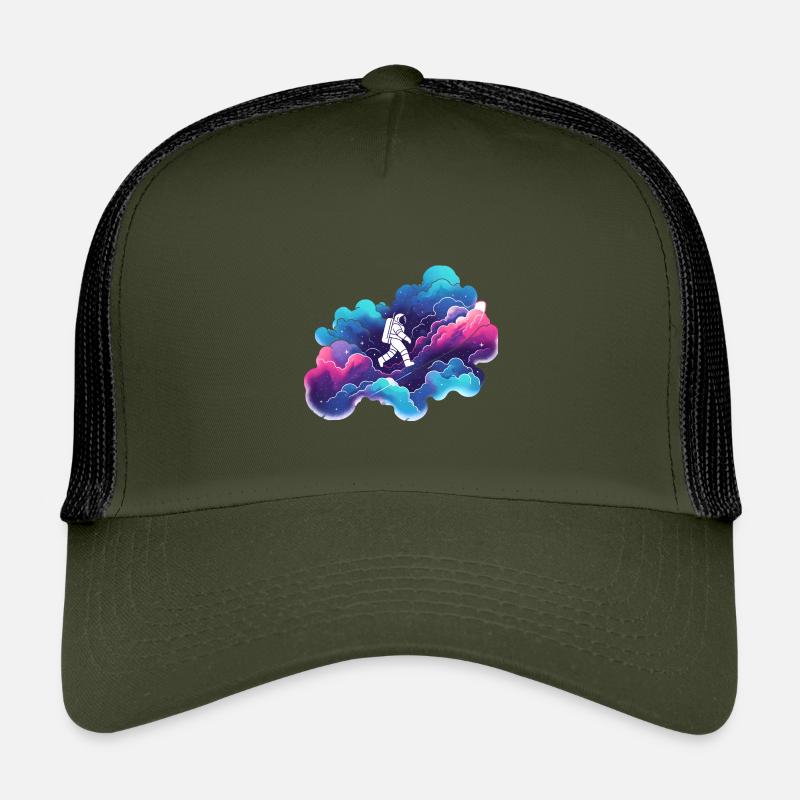 Astronaut in the Colorful Nebula: Space Hike Kids’ Trucker Cap