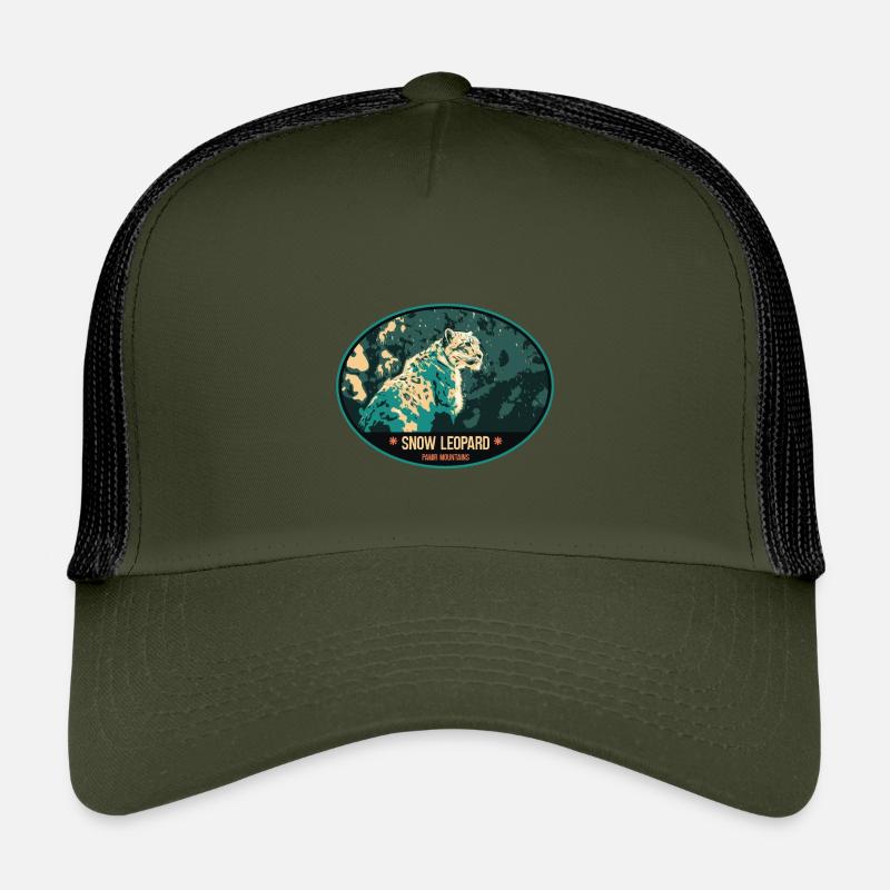 Écusson illustration Léopard des Neiges Casquette trucker enfant