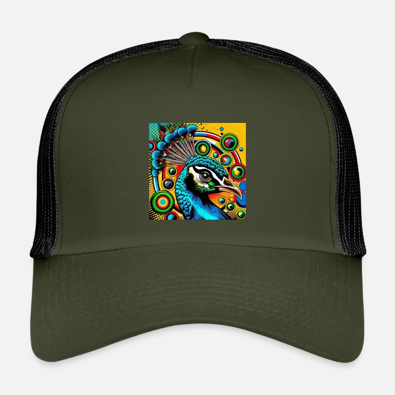 Peacock Pop Art Kids’ Trucker Cap
