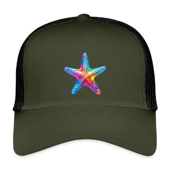 Seestern - Kinder Trucker-Cap - Olive/Schwarz - Vorne