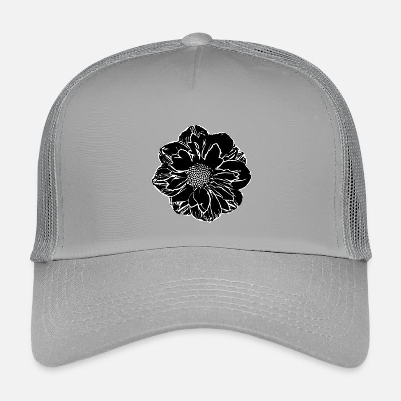 Blume schwarz Blumen schwarz Blüte Kinder Trucker-Cap