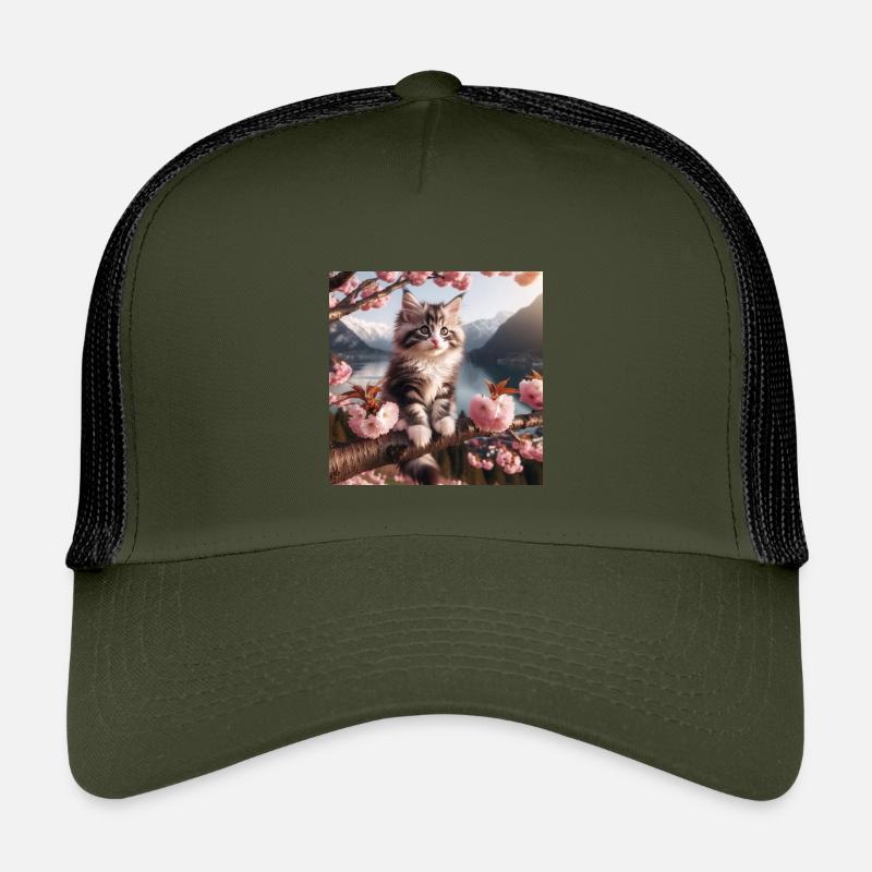 Chiot Maine Coon Chat Casquette trucker enfant