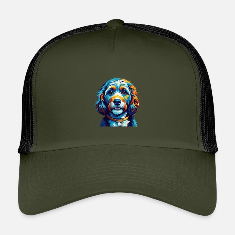 Cockapoo Chien Race Coloré Dessin Animé Kawaii Casquette trucker enfant