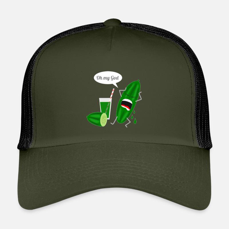 Conception humoristique de concombre avec cri Casquette trucker enfant