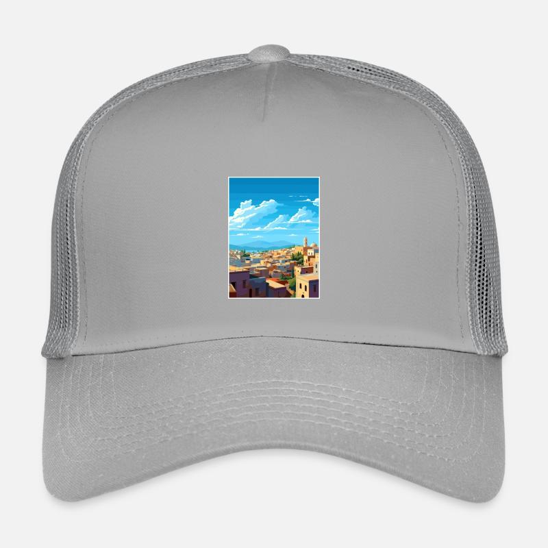 Fes Morocco Travel Poster Souvenir Postcard Paint Kids’ Trucker Cap