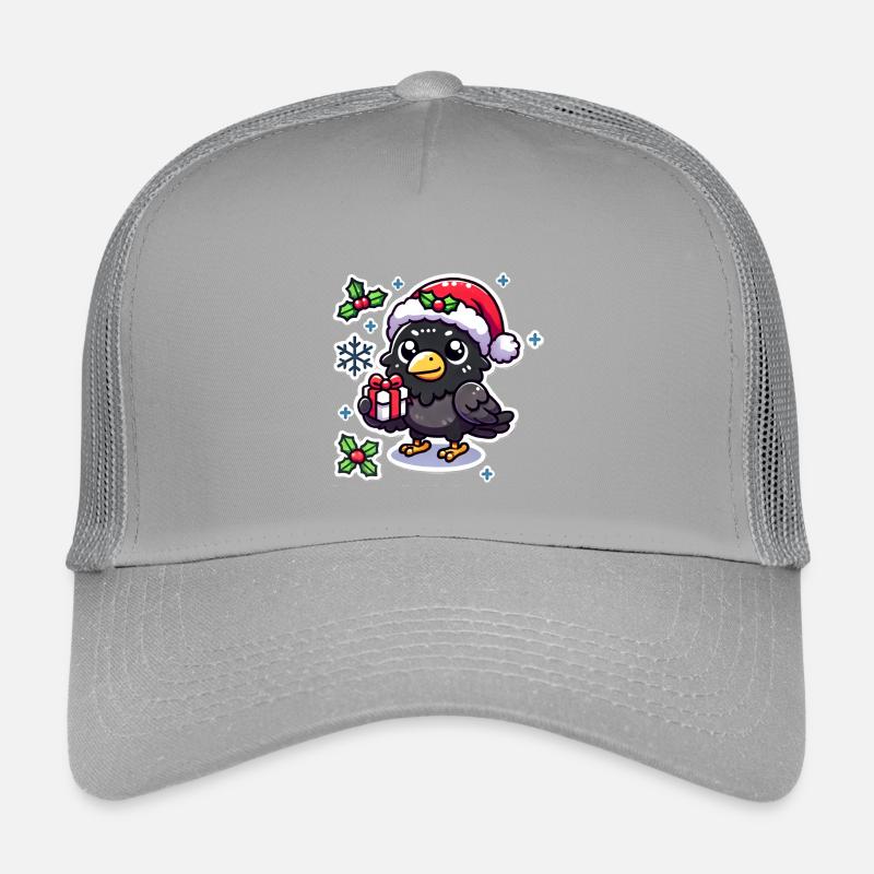 Festive Crow Mischief Kids’ Trucker Cap