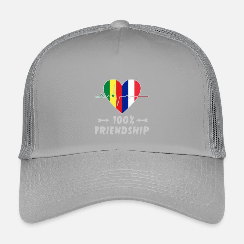 Senegal und Frankreich 100% Freundschaft Kinder Trucker-Cap