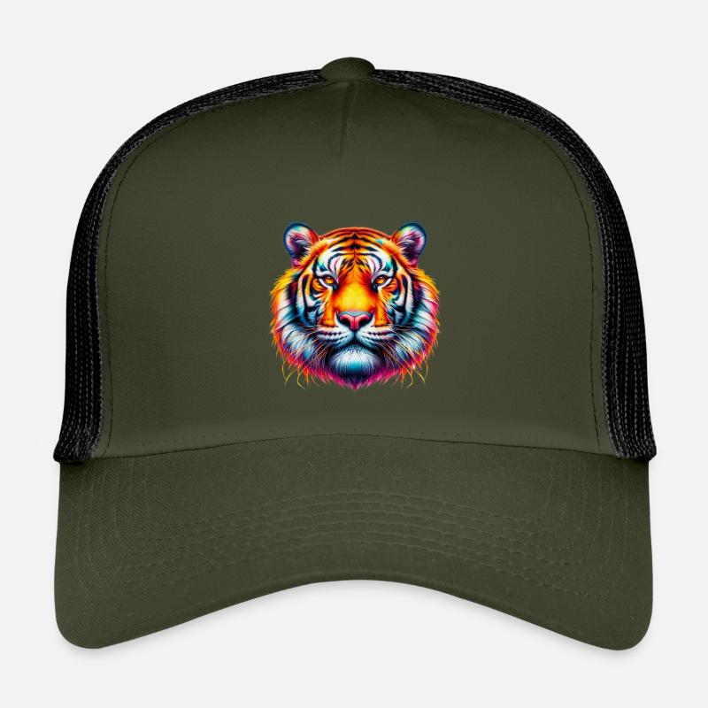 Tiger - Kinder Trucker-Cap - Olive/Schwarz