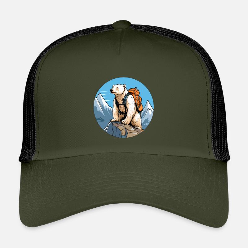 Eisbären Bergsteiger / Wandern Eisbär Kinder Trucker-Cap
