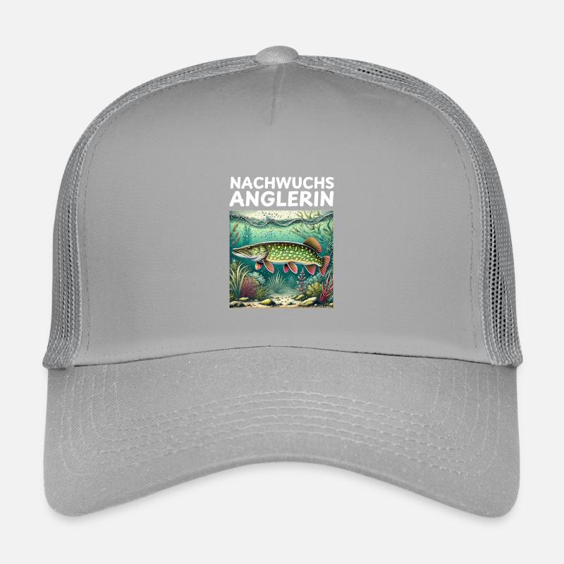 Nachwuchs Anglerin - Hecht Motiv Kinder Trucker-Cap