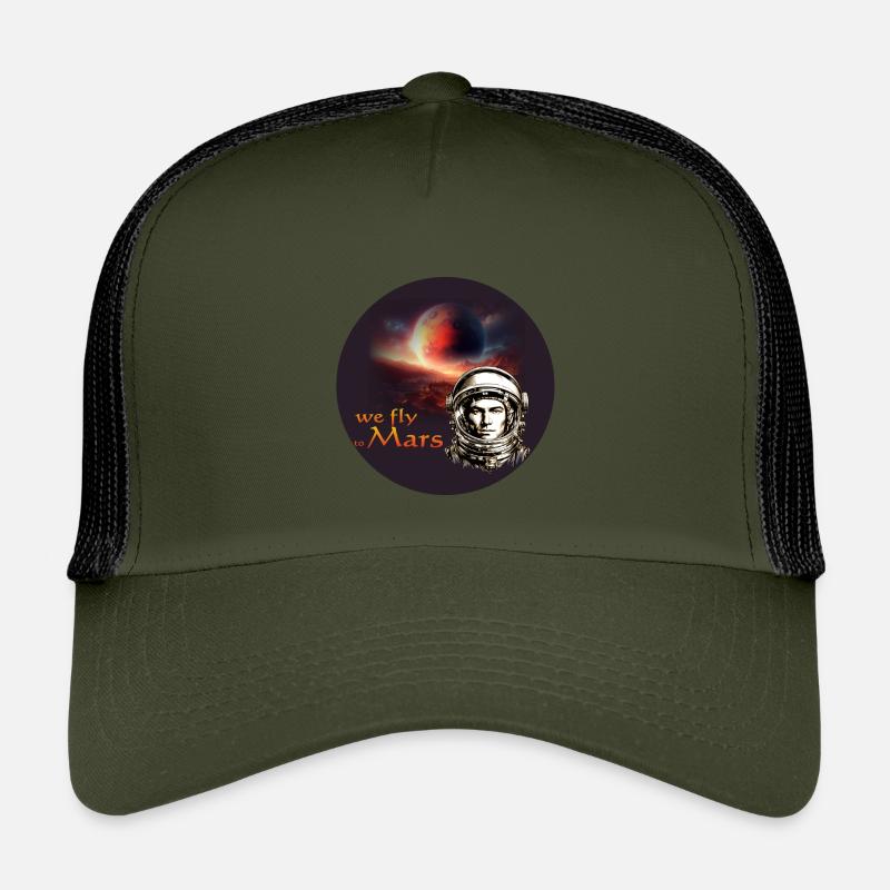 Vol sur Mars Astronaute rétro Casquette trucker enfant