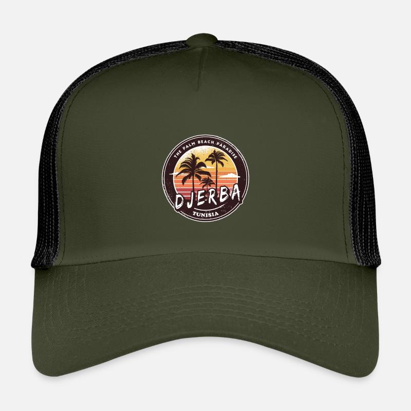 Djerba Tuneisen Palm Tree Design Kids’ Trucker Cap