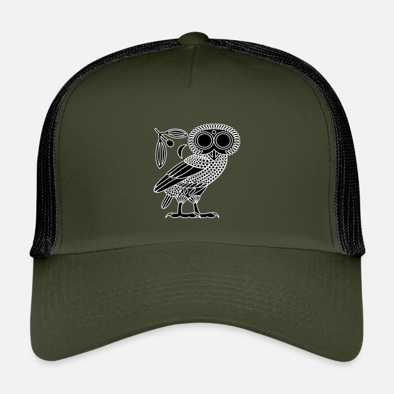 Hibou d’Athéna [Noir + Couronne et croissant] Casquette trucker enfant