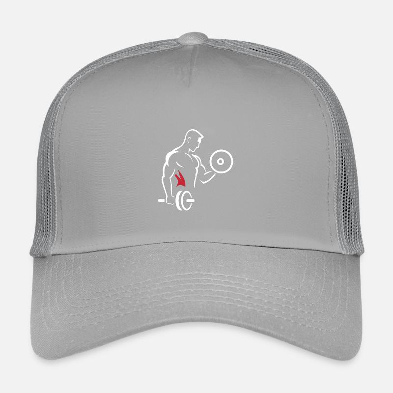 Muscle training with dumbbell and disc Kids’ Trucker Cap