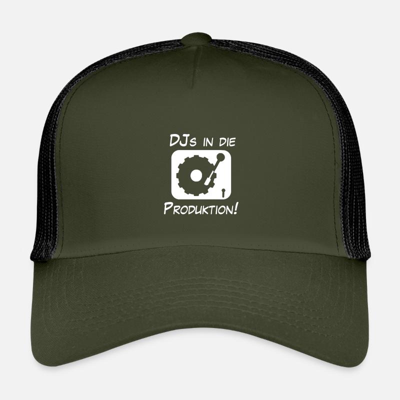 DJs in production - Kids’ Trucker Cap - olive/black