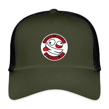 You Wouldn't Understand It's An Inside Joke Spruch - Kinder Trucker-Cap - Olive/Schwarz - Vorne