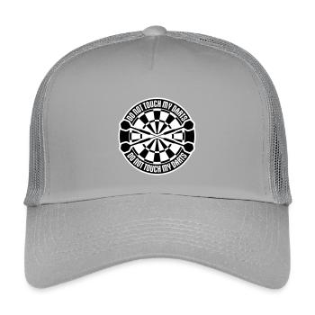 Do Not Touch My Darts Warnung Dartspieler Humor - Kinder Trucker-Cap - Hellgrau - Vorne