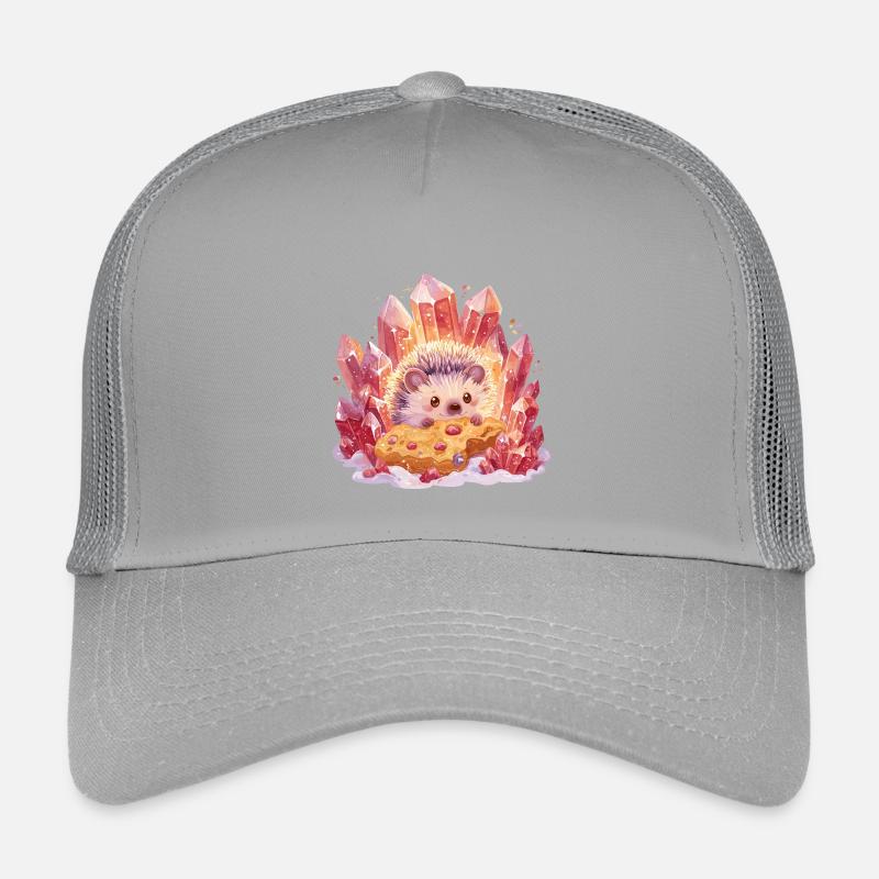 Hérisson en cristal avec un cookie Casquette trucker enfant