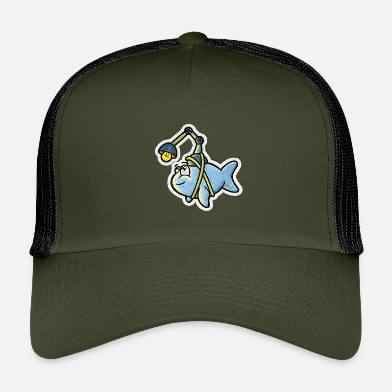 Laternenfisch - Kinder Trucker-Cap - Olive/Schwarz