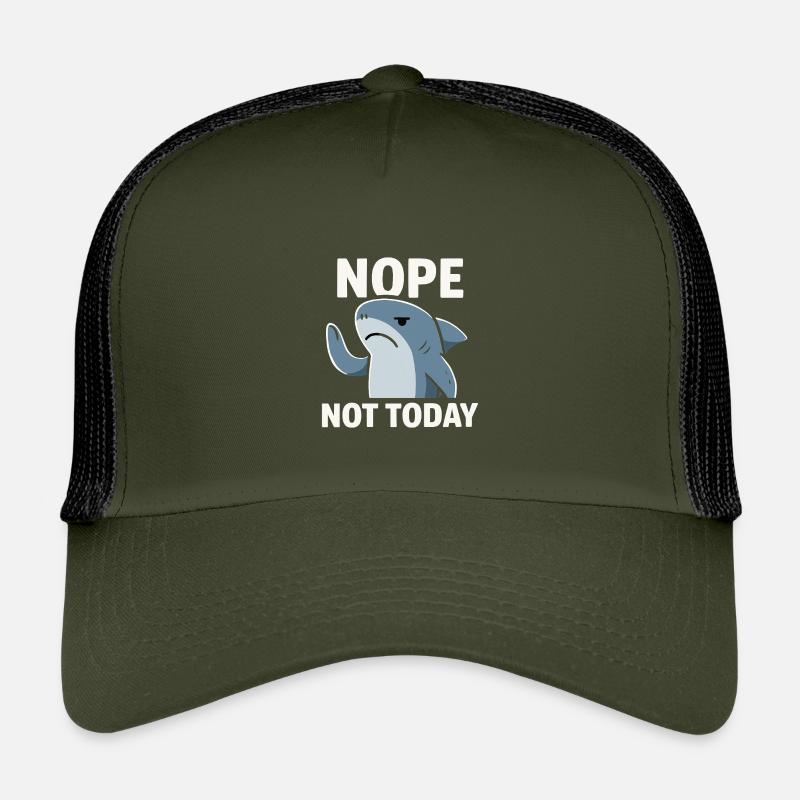 Nein Heute Haifisch Meme - Kinder Trucker-Cap - Olive/Schwarz