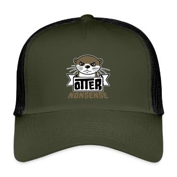 Otter Nonsense Lustig Wortspiel Otter Liebe Spruch - Kinder Trucker-Cap - Olive/Schwarz - Vorne