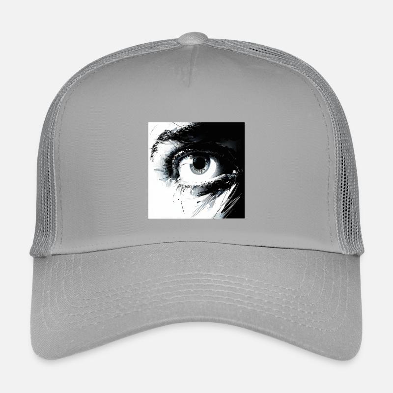 Œil abstrait en noir et blanc Casquette trucker enfant