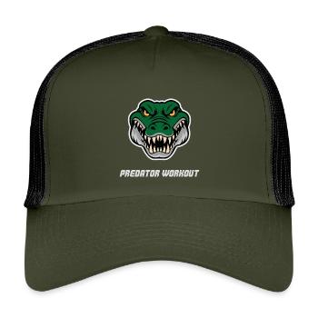 Crocodile Workout – Hard Training & Combat Sports  - Kids’ Trucker Cap - olive/black - Front