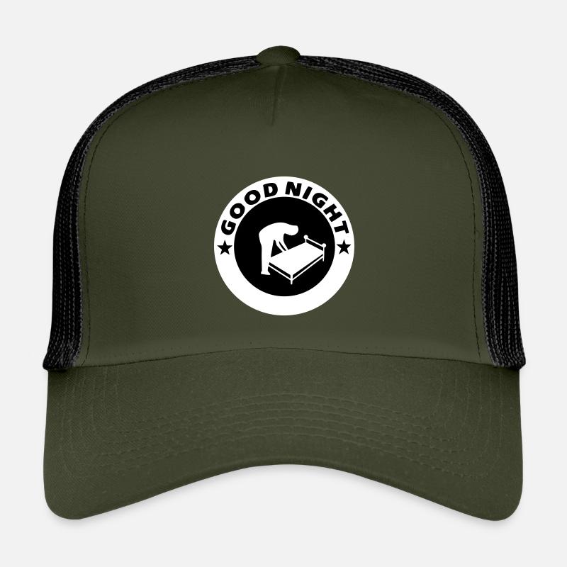 Good Night Good Night - Kinder Trucker-Cap - Olive/Schwarz