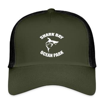 SHARK BAY OCEAN PARK - Kinder Trucker-Cap - Olive/Schwarz - Vorne