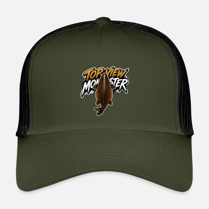 Vogelperspektive Monsterkarpfen – Kräftiges Angeldesign Kinder Trucker-Cap