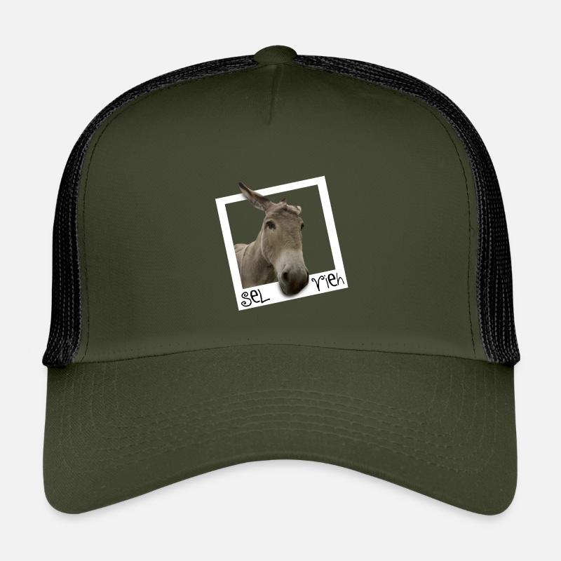 Selfie - Sel Vieh - Kinder Trucker-Cap - Olive/Schwarz