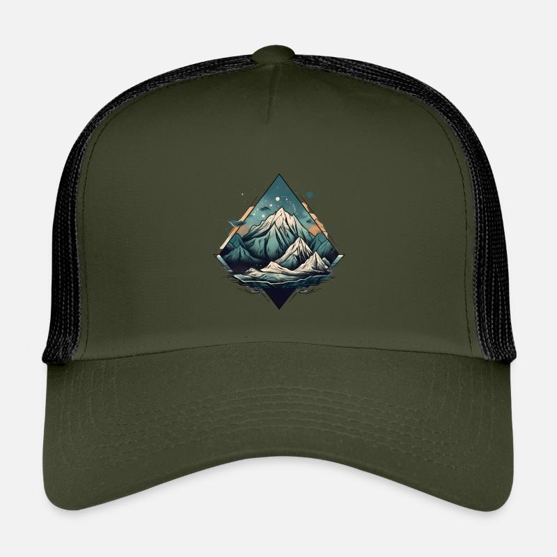 Gebirgslandschaft mit Sternenhimmel Kinder Trucker-Cap
