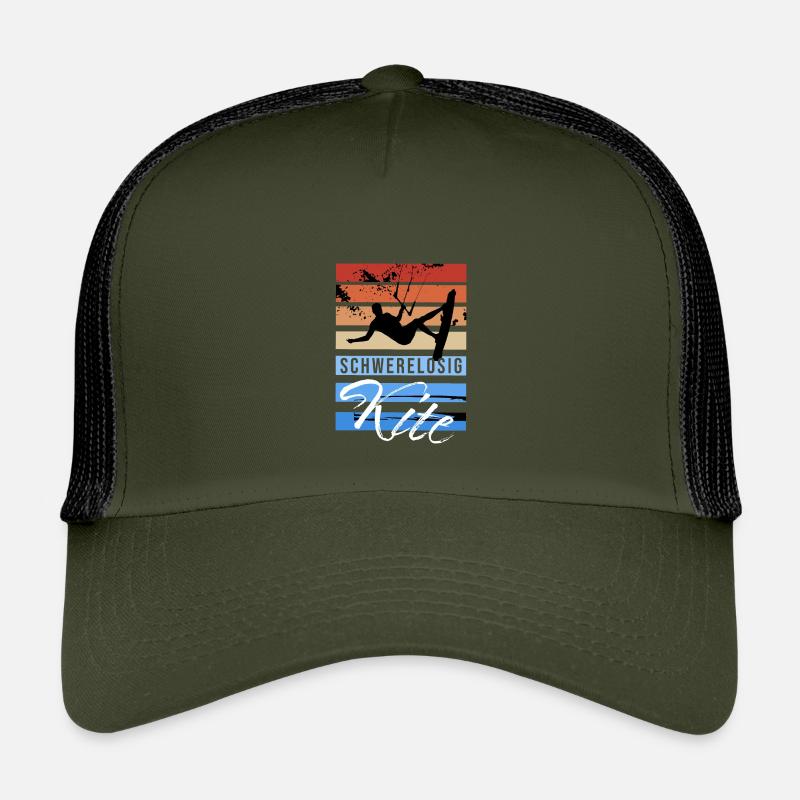 Schwerelosig Kite - Kinder Trucker-Cap - Olive/Schwarz