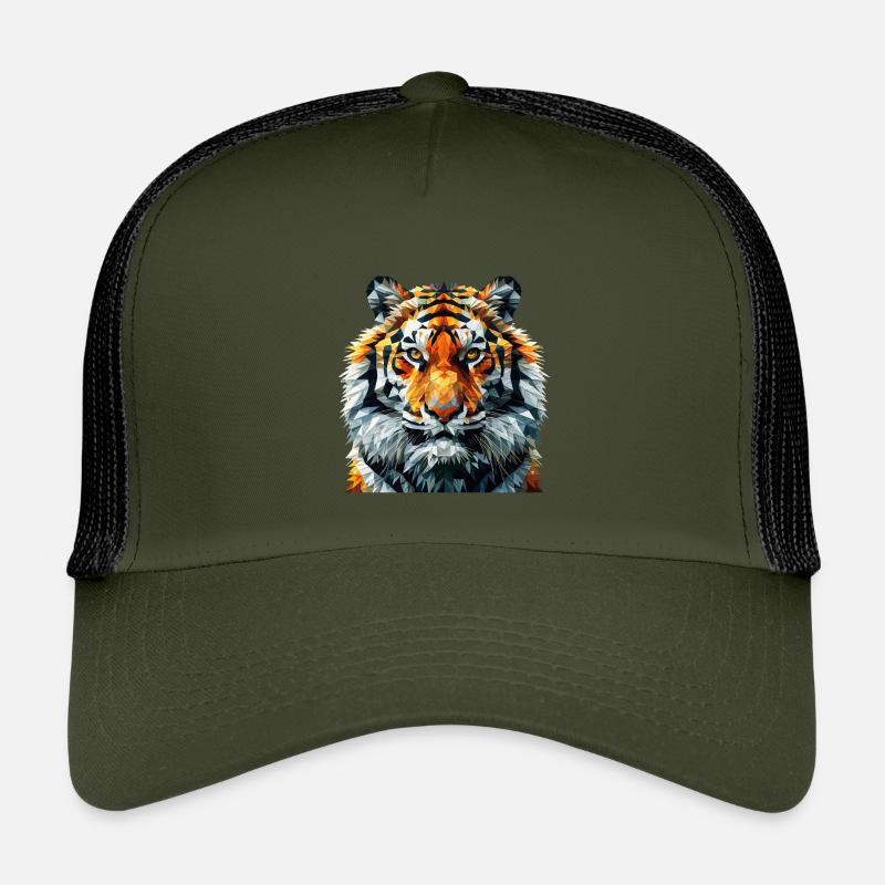 Geometric Lion Head Art Print Kids’ Trucker Cap