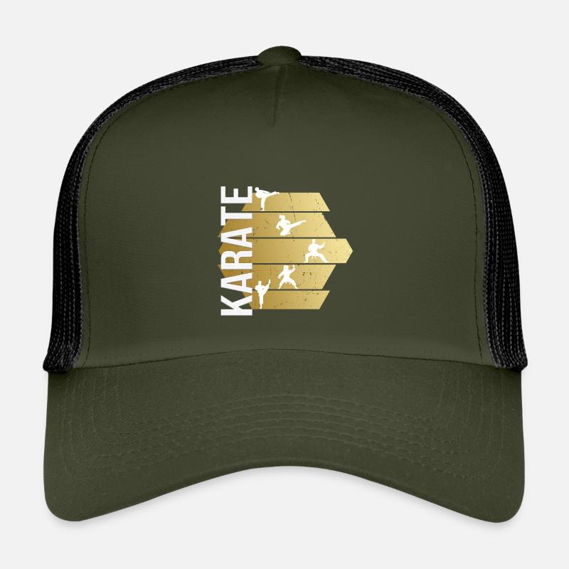 Karate - Kinder Trucker-Cap - Olive/Schwarz