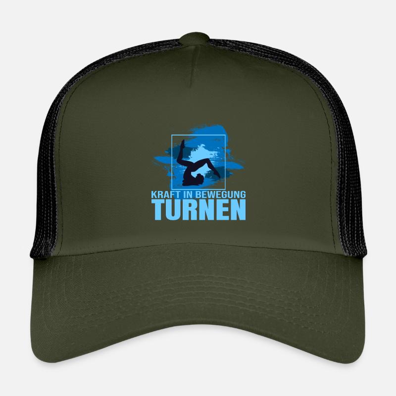 Kraft in Bewegung - Turnen - Kinder Trucker-Cap - Olive/Schwarz