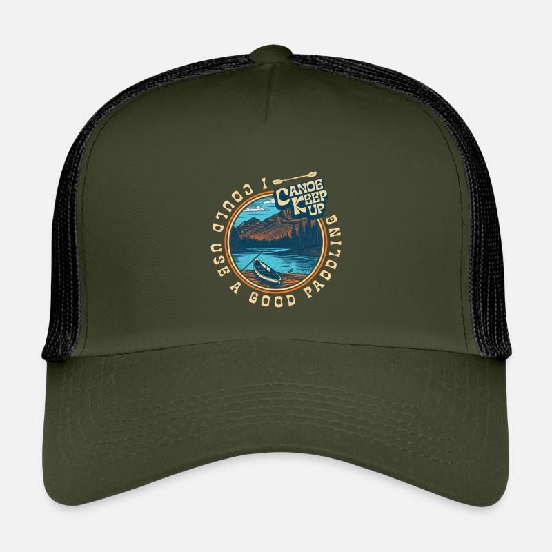 I could use a good paddling - Kinder Trucker-Cap - Olive/Schwarz