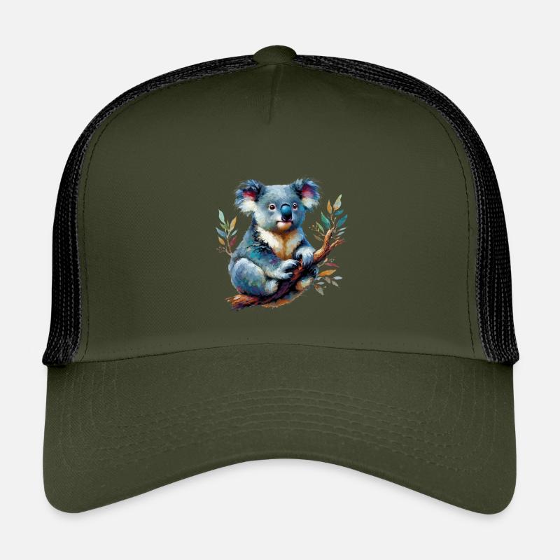Koala - Kinder Trucker-Cap - Olive/Schwarz