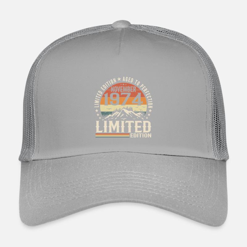 November 1974 Einzigartiger Retro-Geburtstag Kinder Trucker-Cap