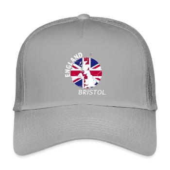 Bristol - Kids’ Trucker Cap - light grey - Front