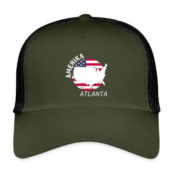Atlanta - Kinder Trucker-Cap - Olive/Schwarz - Vorne