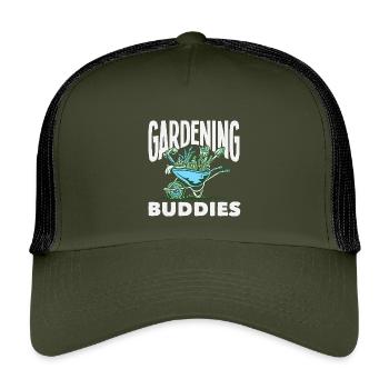 Gardening Buddies Plant Lovers Garden - Kids’ Trucker Cap - olive/black - Front