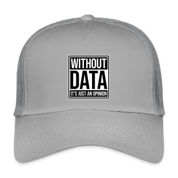 Without Data It's Just An Opinion Statistik Nerd - Kinder Trucker-Cap - Hellgrau - Vorne