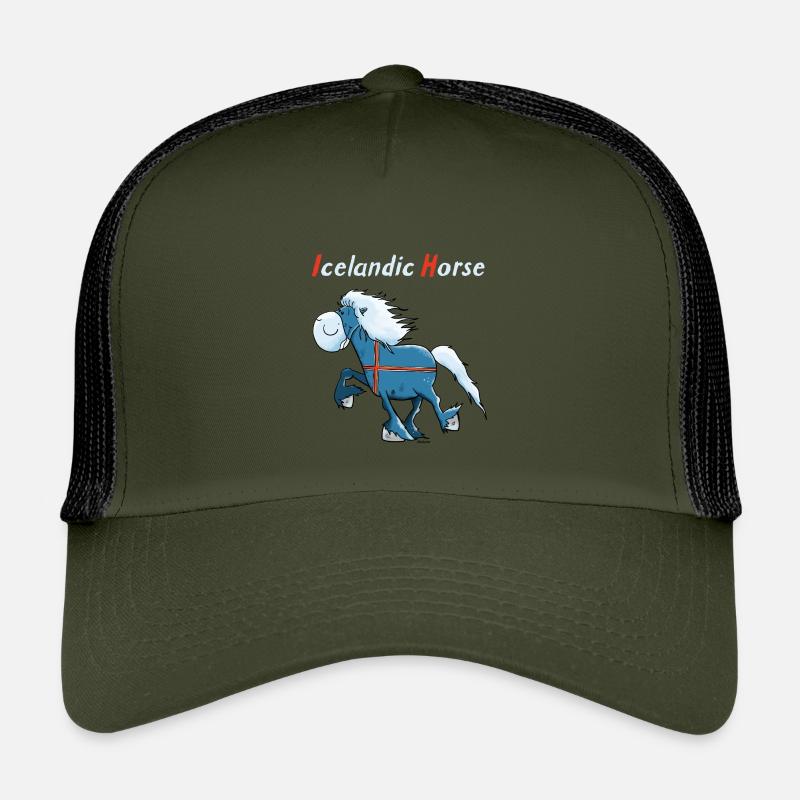Isländer on Tour - Kinder Trucker-Cap - Olive/Schwarz