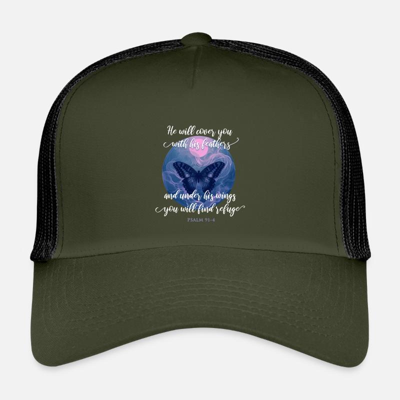 Citation chrétienne verset de la Bible papillon Casquette trucker enfant
