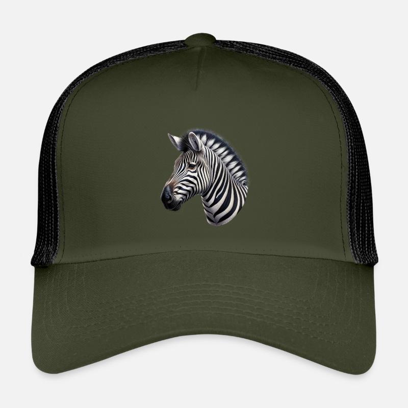 Zebra - Kinder Trucker-Cap - Olive/Schwarz