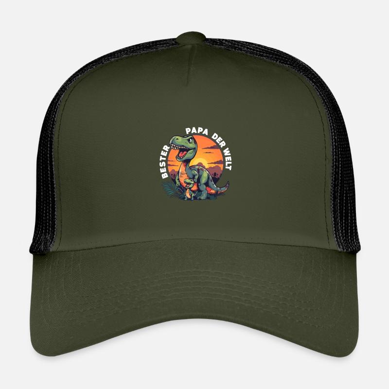 Papa Dinosaurier Bester Papa der Welt Spruch Kinder Trucker-Cap