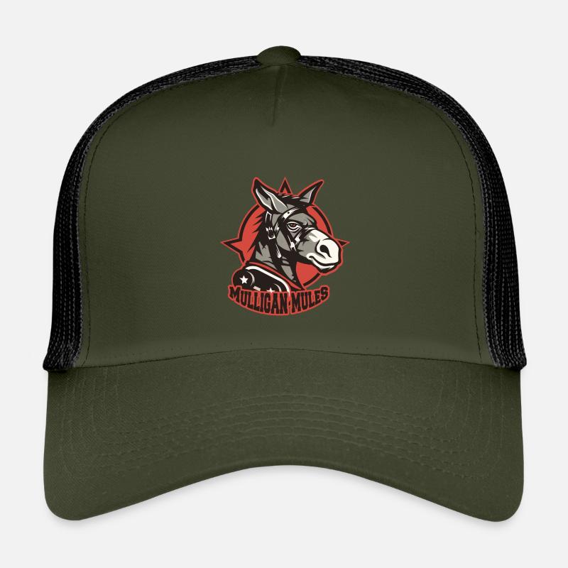 Mulligan Mules Maskottchen-Logo Kinder Trucker-Cap