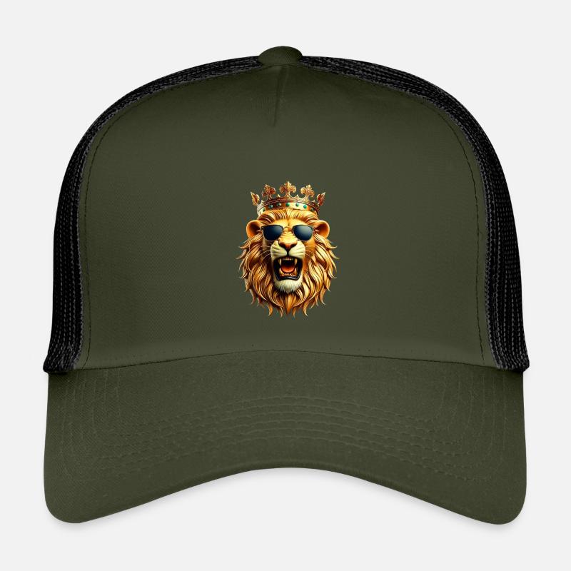 Leo (01) - Kids’ Trucker Cap - olive/black