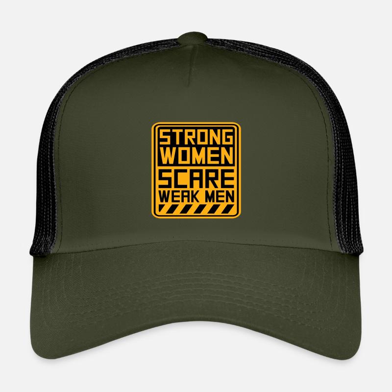 Strong Women Scare Weak Men Selbstbewusst Feminist Kinder Trucker-Cap
